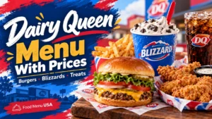 Dairy Queen menu with prices and calories