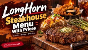 LongHorn Steakhouse menu with prices and calories