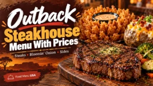 Outback Steakhouse menu with prices and calories