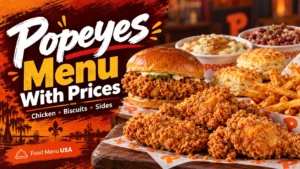 Popeyes menu with prices and calories